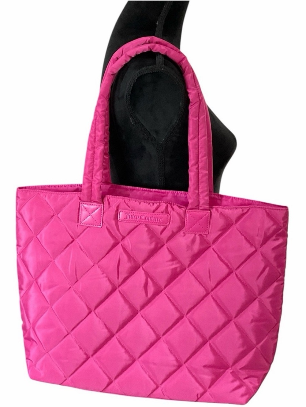 Juicy Couture Hot Pink Quilted Puffy Tote - Picture 6 of 8